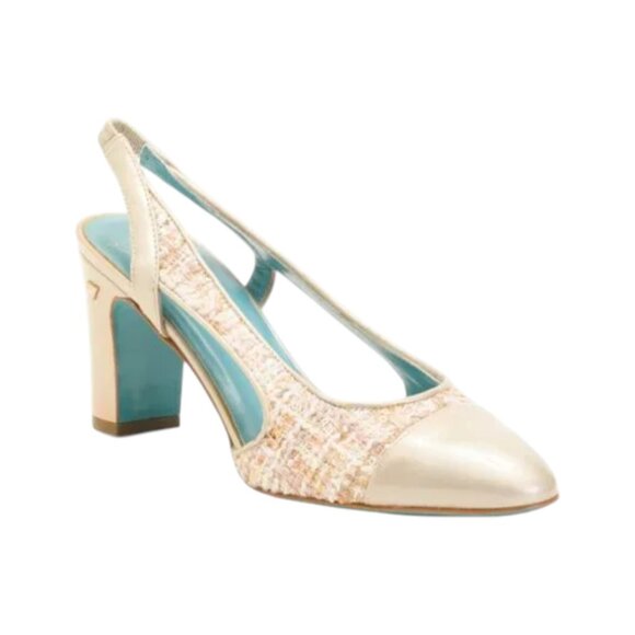 VALENTINA RANGONI Rose Made In Italy Narrow Leather Nicco Slingback Heels